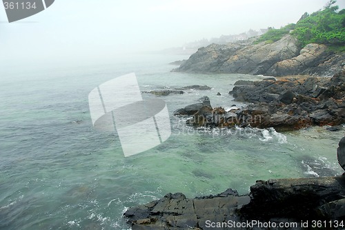 Image of Foggy coast of Maine