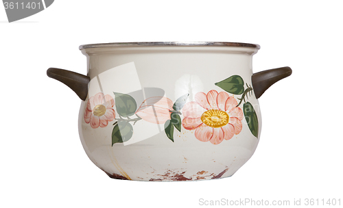 Image of Old cooking pot isolated