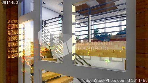 Image of Modern staircase - interior