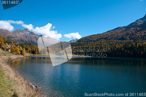 Image of 
Overview of Lake St. Moritz, Switzerland