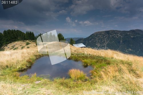 Image of Romantic mountain lake in Alps