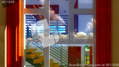 Image of Modern staircase - interior