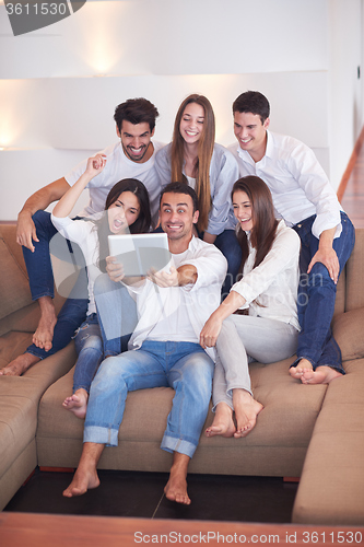 Image of group of friends taking selfie