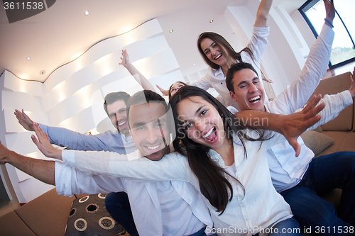 Image of group of friends taking selfie