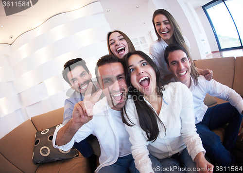 Image of group of friends taking selfie