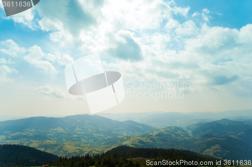 Image of Beautiful meadows on  mountains