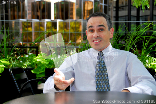 Image of Businessman talking