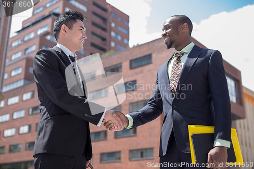 Image of Portrait of multi ethnic business team 