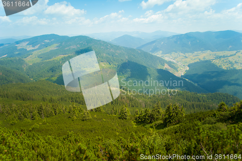 Image of Beautiful meadows on  mountains