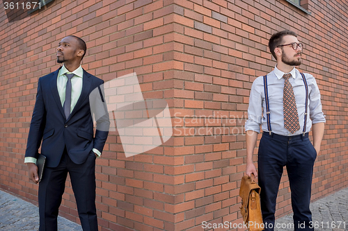 Image of Portrait of multi ethnic business team 