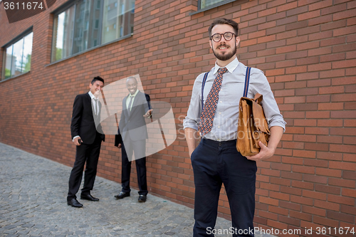 Image of Portrait of multi ethnic business team 