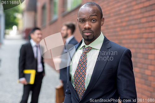 Image of Portrait of multi ethnic business team 