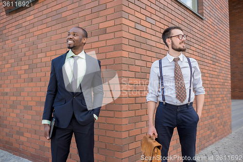 Image of Portrait of multi ethnic business team 