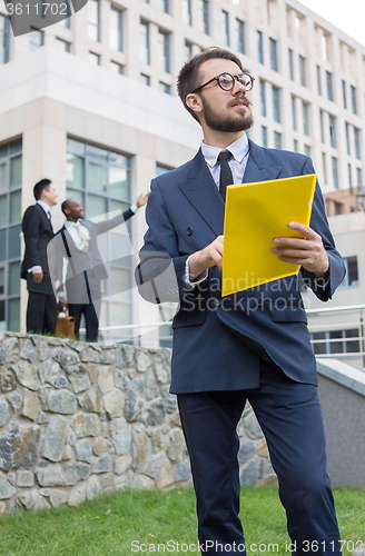 Image of Portrait of multi ethnic business team 