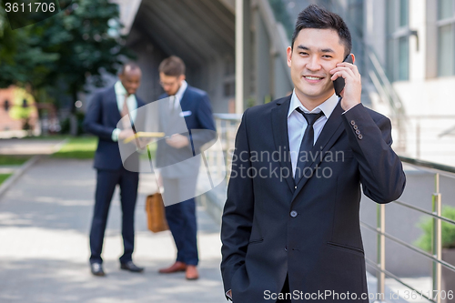 Image of Portrait of multi ethnic  business team 