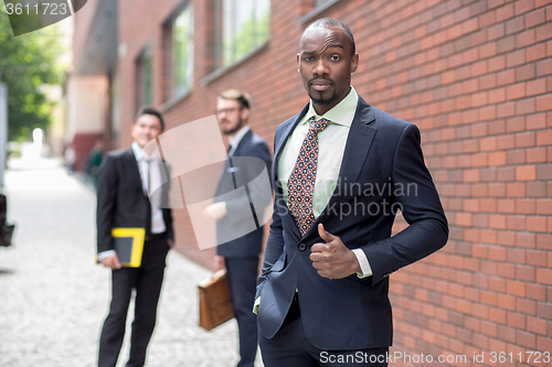 Image of Portrait of multi ethnic business team 