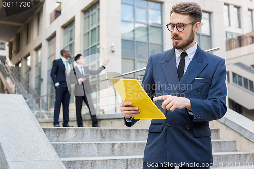 Image of Portrait of multi ethnic business team 