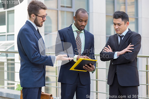 Image of Portrait of multi ethnic business team 