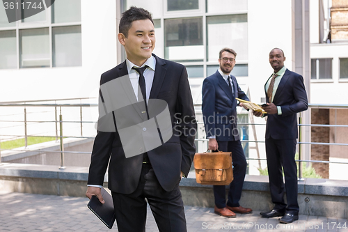Image of Portrait of multi ethnic  business team 
