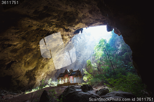 Image of Phraya Nakhon Cave is the most popular pavilion at Prachuap, Thailand.