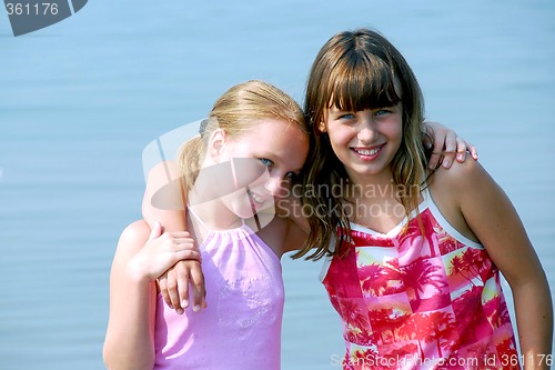 Image of Two preteen girls