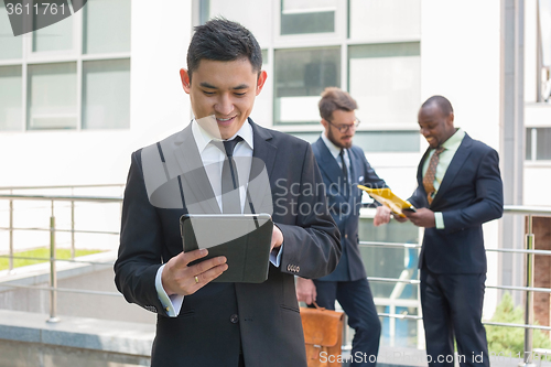 Image of Portrait of multi ethnic  business team 