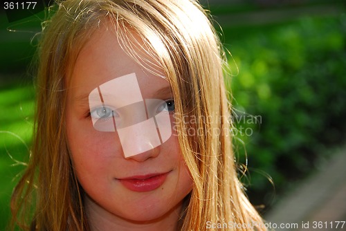 Image of Portrait girl child summer