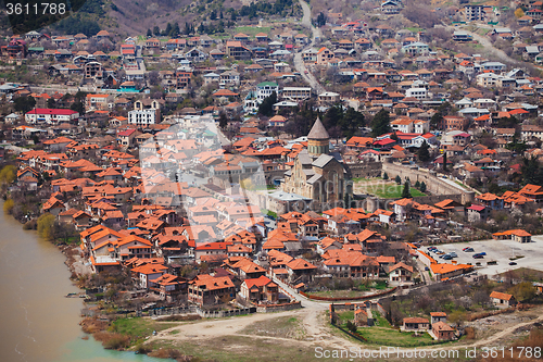 Image of The confluence of two rivers - the Kura and Aragvi, Georgia, Mtskheta