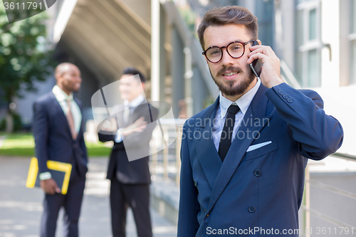 Image of Portrait of multi ethnic business team 