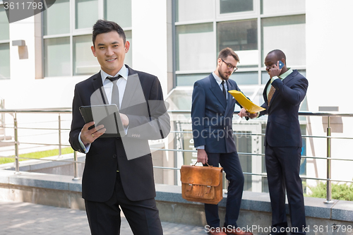 Image of Portrait of multi ethnic  business team 