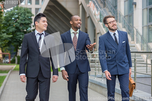 Image of Portrait of multi ethnic business team 