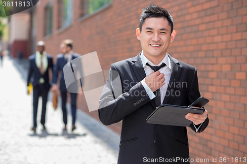 Image of Portrait of multi ethnic  business team 