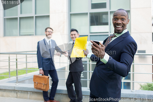 Image of Portrait of multi ethnic  business team 