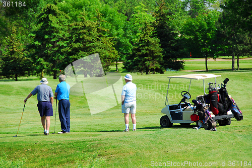 Image of Seniors golfing