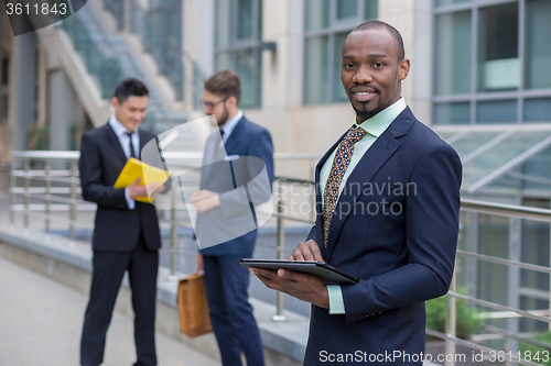 Image of Portrait of multi ethnic  business team 