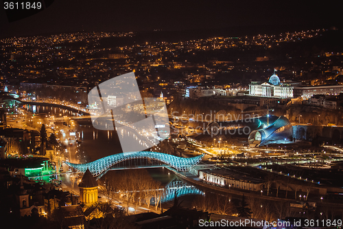 Image of Night view of old town in Tbilisi