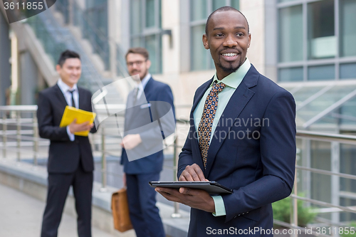 Image of Portrait of multi ethnic  business team 