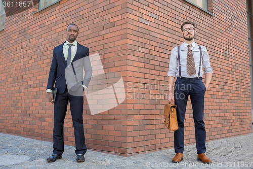 Image of Portrait of multi ethnic business team 