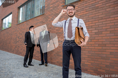 Image of Portrait of multi ethnic business team 
