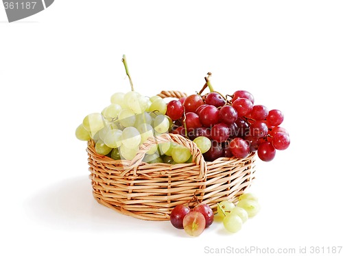 Image of Grapes in a basket