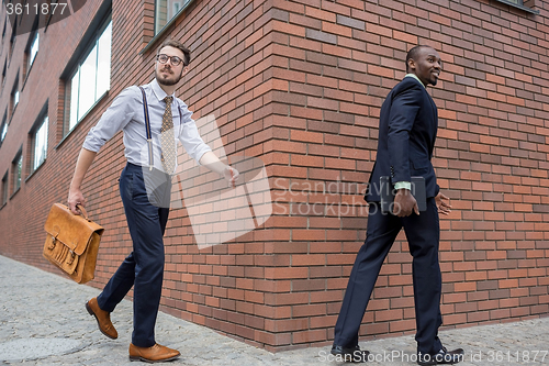 Image of Portrait of multi ethnic business team 