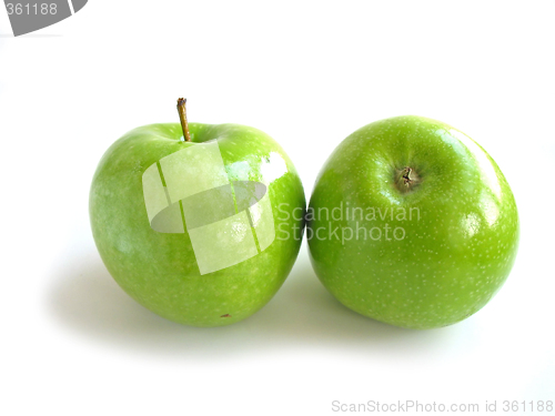 Image of Green apple white