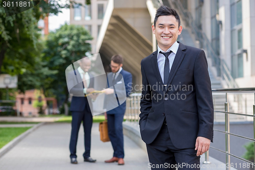Image of Portrait of multi ethnic  business team 