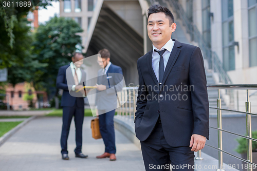 Image of Portrait of multi ethnic  business team 