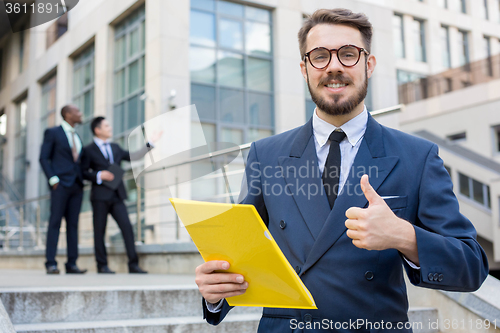 Image of Portrait of multi ethnic business team 