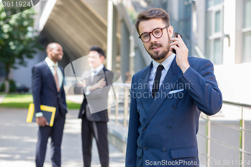 Image of Portrait of multi ethnic business team 