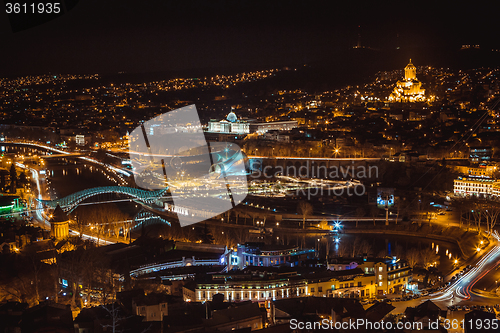 Image of Night view of old town in Tbilisi