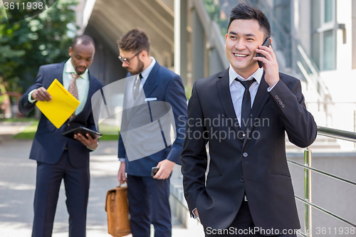 Image of Portrait of multi ethnic  business team 