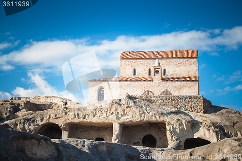 Image of Ancient Orthodox Church in antique cave city Uplistsikhe, Georgia