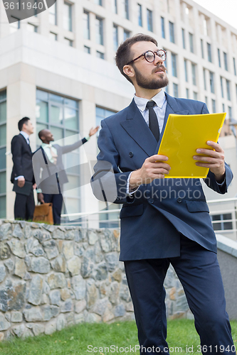 Image of Portrait of multi ethnic business team 